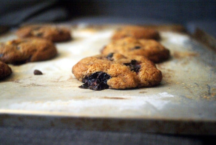 blueberry, lemon and white chocolate cookies