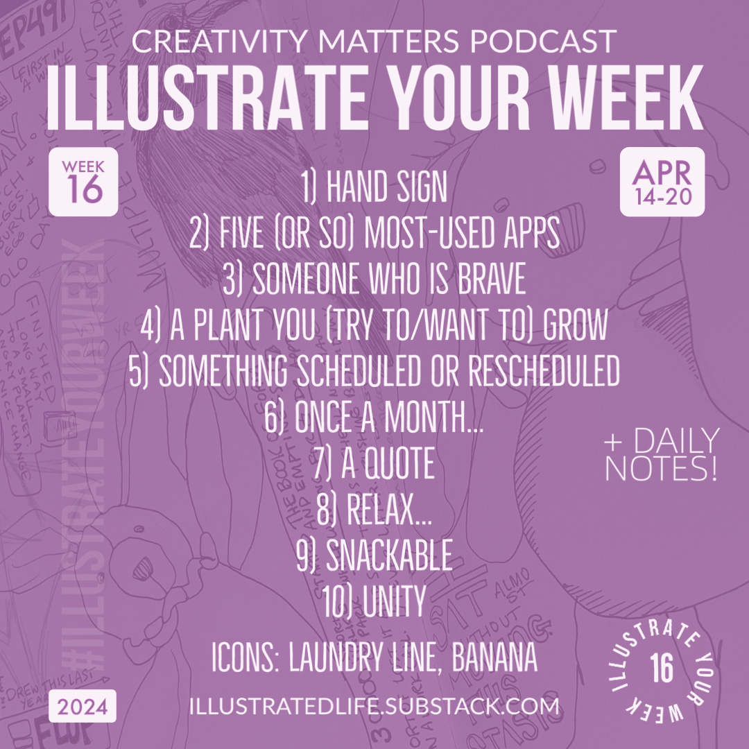 Illustrate Your Week Prompts for Week 16