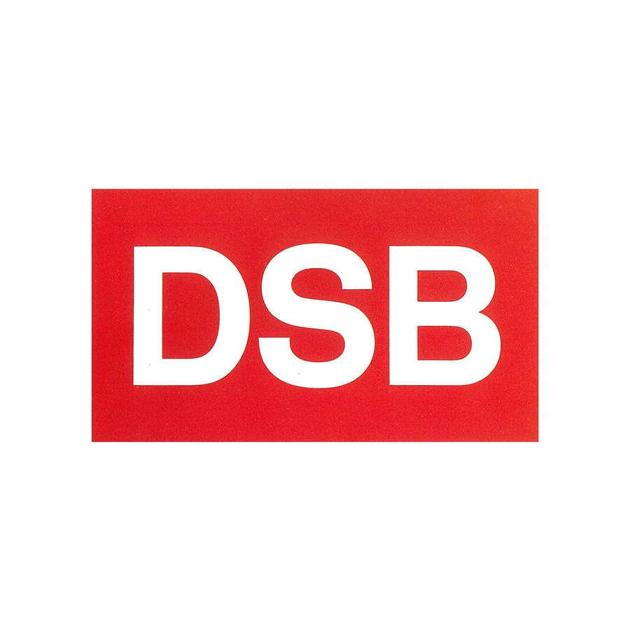 DSB logo design by Niels Hartmann, 1972, Denamrk, logoArchive Logo Histories