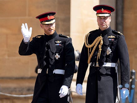 Prince Harry and Prince William on the day of Harry’s wedding in May 2018 (Photo: Mark Cuthbert) 