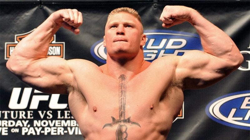 brock lesnar suspended for drugs