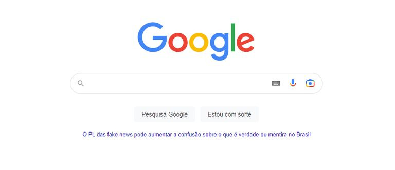 Google aumenta pressão contra PL das Fake News e põe artigo contra projeto  na página inicial - Estadão