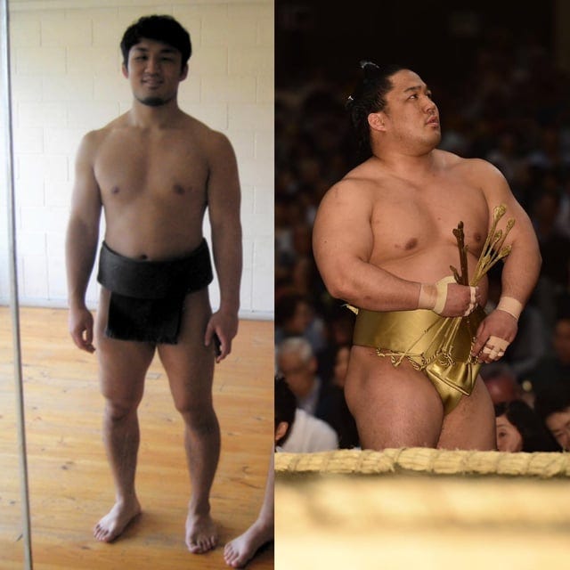 r/SumoMemes - In honour of his approaching danpatsu-shiki, I present: Pre-sumo Ishiura and Peak-sumo Ishiura.