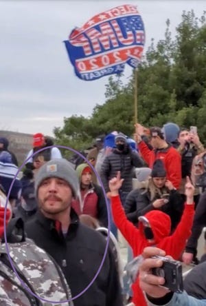 Matthew Huttle of Crown Point, Indiana was charged in November 2022 with participating in the U.S. Capitol riot on Jan. 6, 2021.