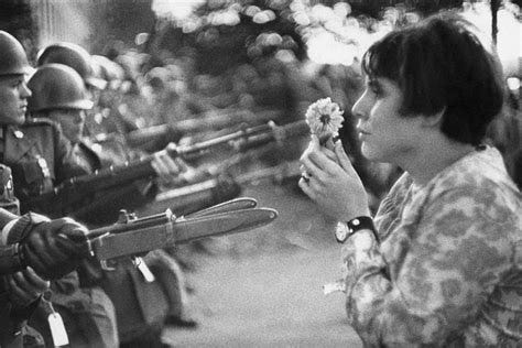 Washington D.C., October 21, 1967. During a march on the Pentagon to ...