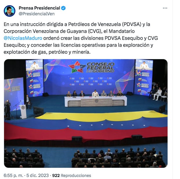 Maduro ordenó a PDVSA y CVG conceder licencias para la exploración y  explotación de la Guayana Esequiba - Tenemos Noticias de Latinoamérica y el  Mundo