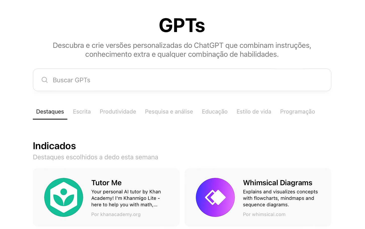 OpenAI e GPTs customizados são os assistentes especializados do futuro.