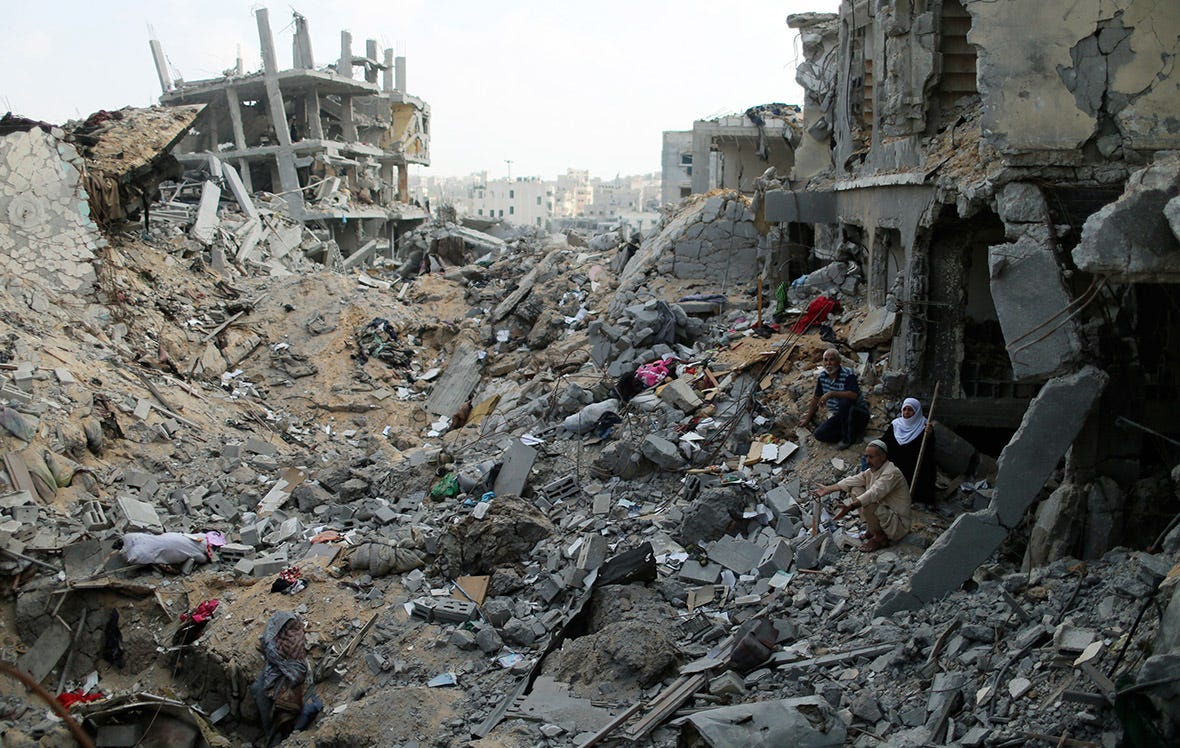 Israel-Gaza Ceasefire Photos: Palestinians Return to Their Destroyed Homes | IBTimes UK