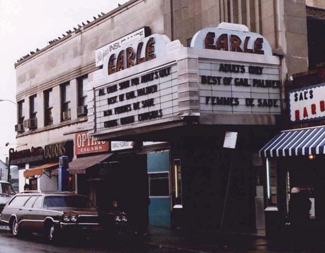 Image of the Earle Theatre, in Jackson Heights, Queens, probably from the 1990s