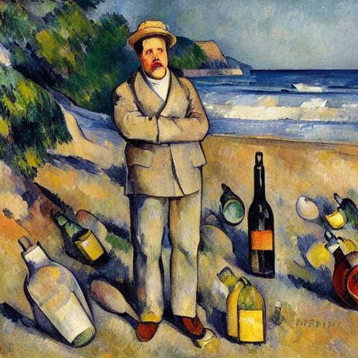 AI generate post-impressionistic portrait of Marshall McLuhan