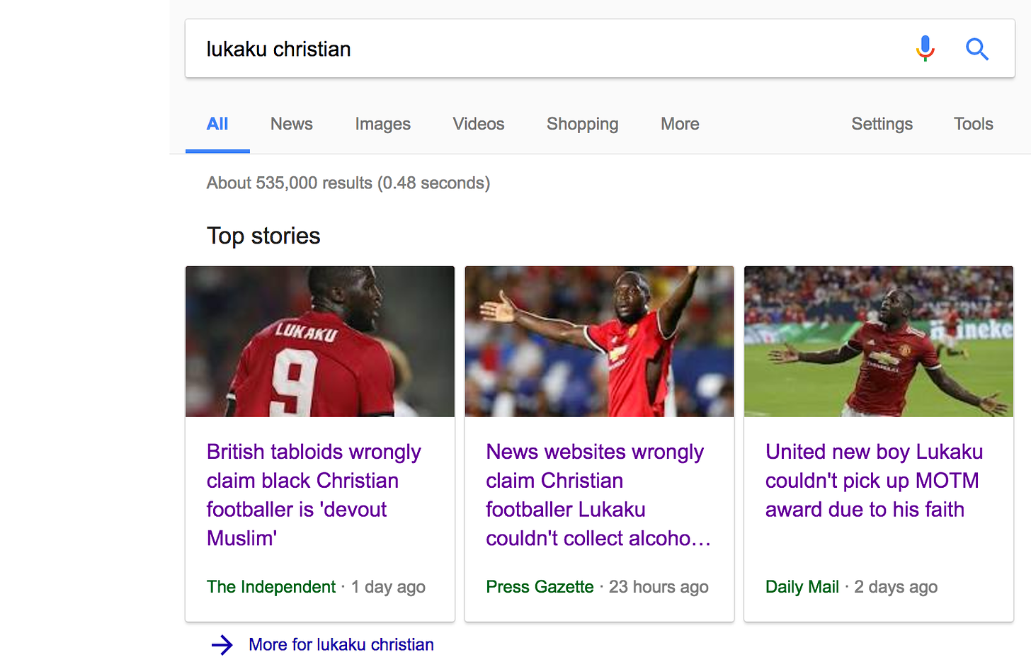 Google Lukaku Daily Mail