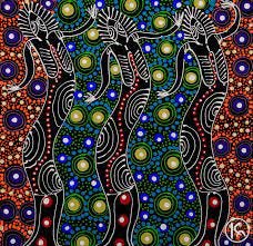 Dreamtime Sisters by Colleen Wallace Nungari from Utopia, Central Australia  created a 33 x 33 cm Acrylic on Canvas painting SOLD at the Aboriginal Art  Store