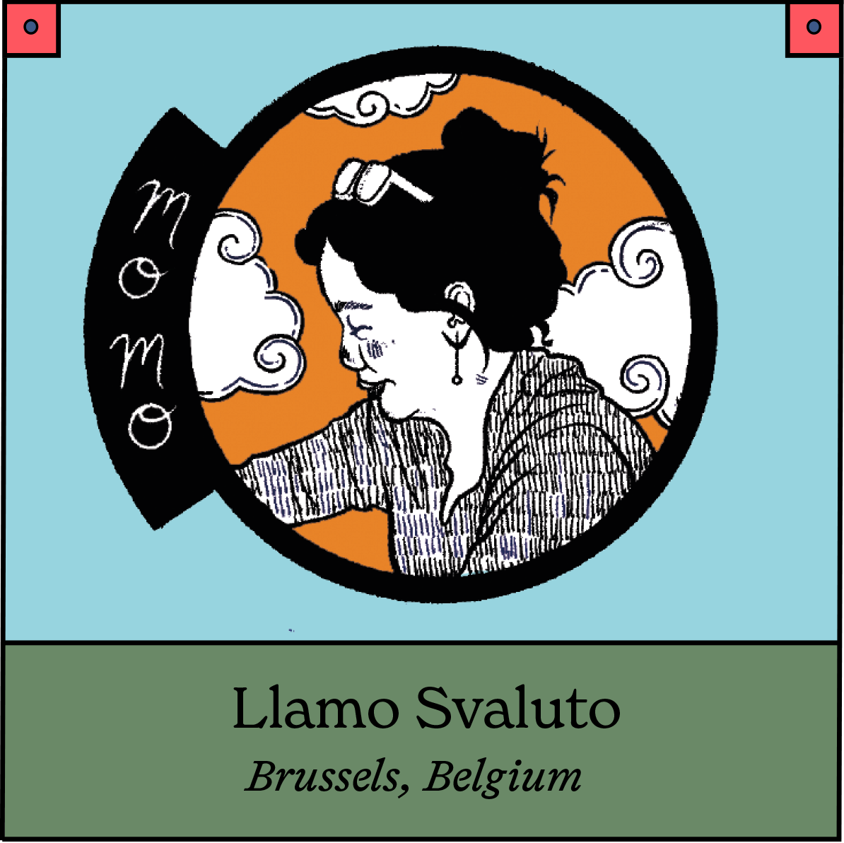 Portait of Llamo Svaluto of Mo Mo based in Brussels, Belgium