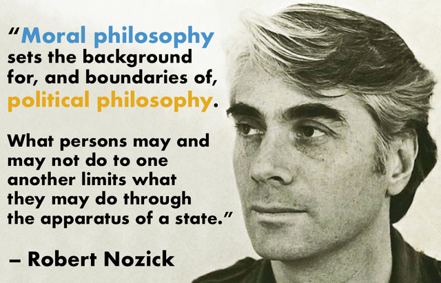 Moral philosophy sets the background for, and boundaries of, political  philosophy." – Robert Nozick [1120×720] : r/QuotesPorn