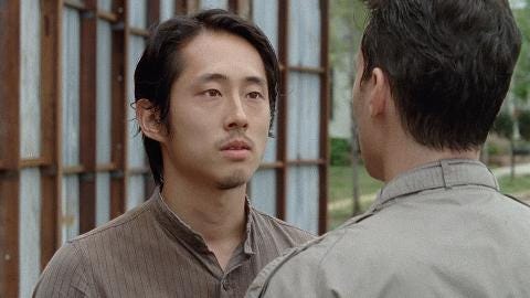 glenn dukes it out with adrian on walking dead