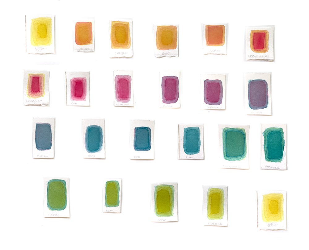 watercolor swatches