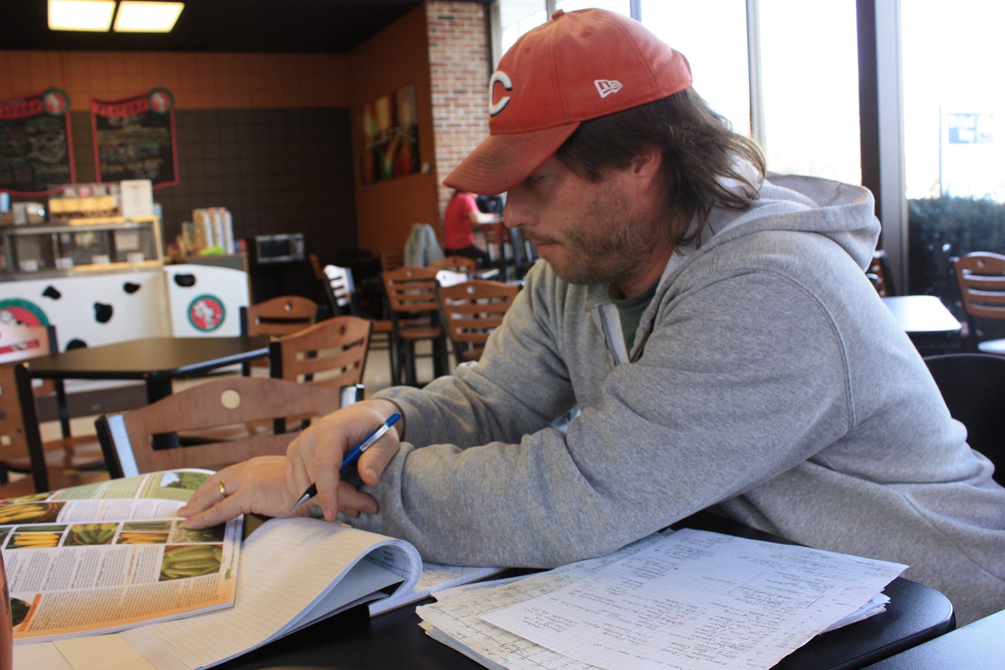 Farmer Rob ordering a few seeds for the farm