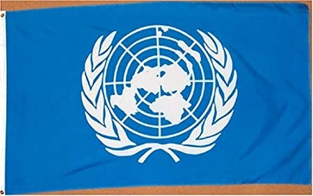 United Nations (UN) Flag - 3 foot by 5 foot Polyester (NEW)