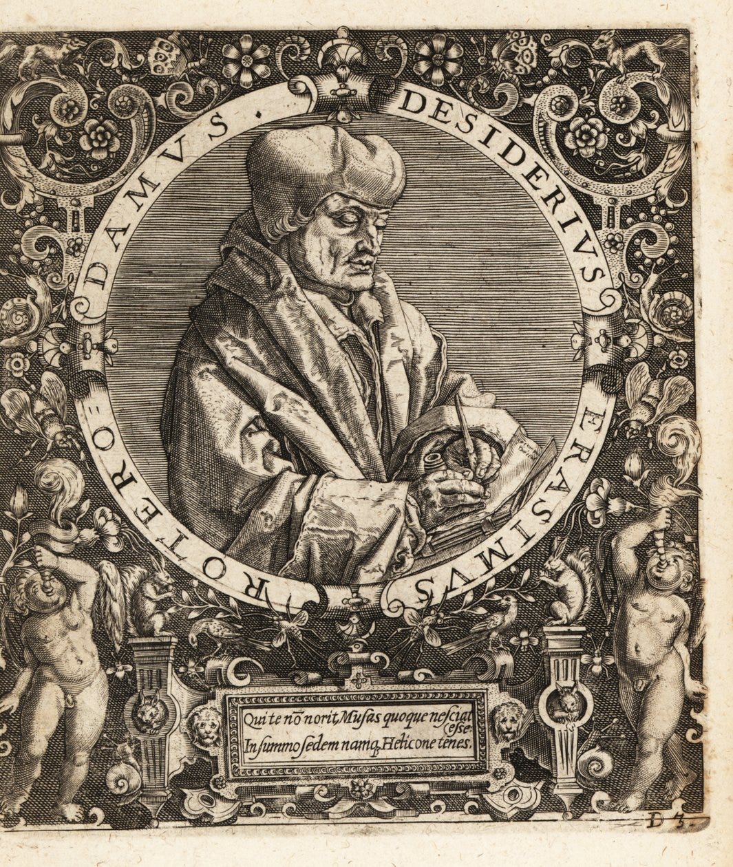 Erasmo de Rotterdam | Theodore de Bry | Impresión de arte