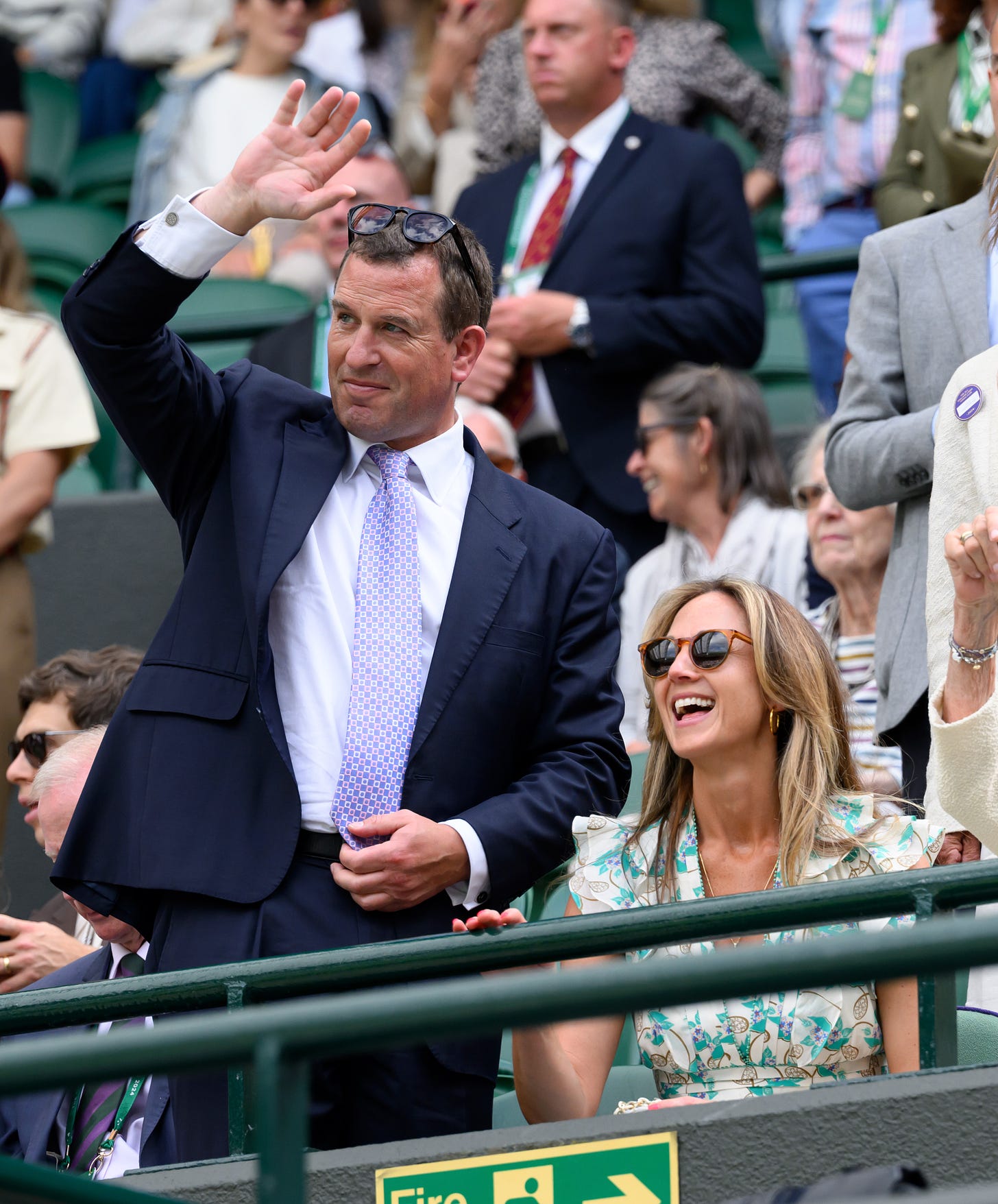 peter phillips and harriet sperling attend wimbledon