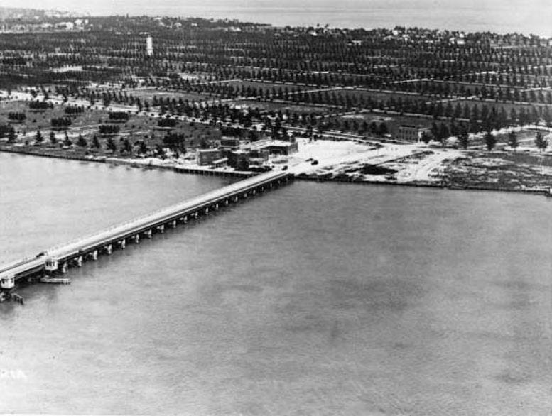 The eastern end of the County Causeway in 1920. 