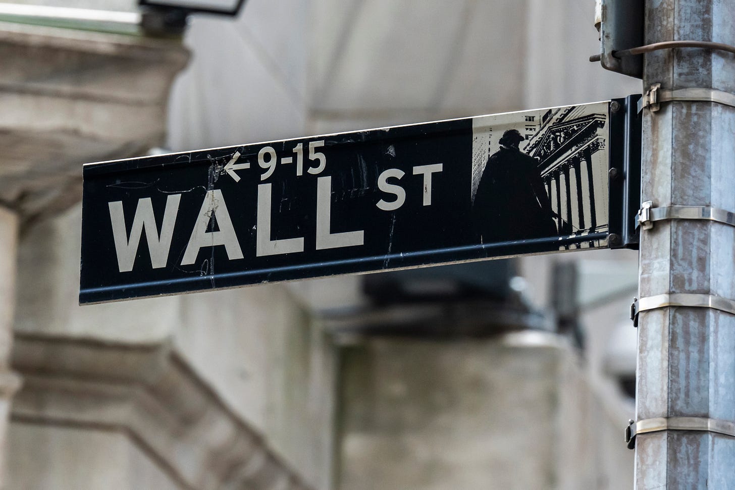 NEW YORK, NEW YORK - APRIL 14: The Wall Street sign outside the New York Stock Exchange (NYSE) in the financial district on April 14, 2025 in New York City. (Photo by Anthony Devlin/Getty Images)