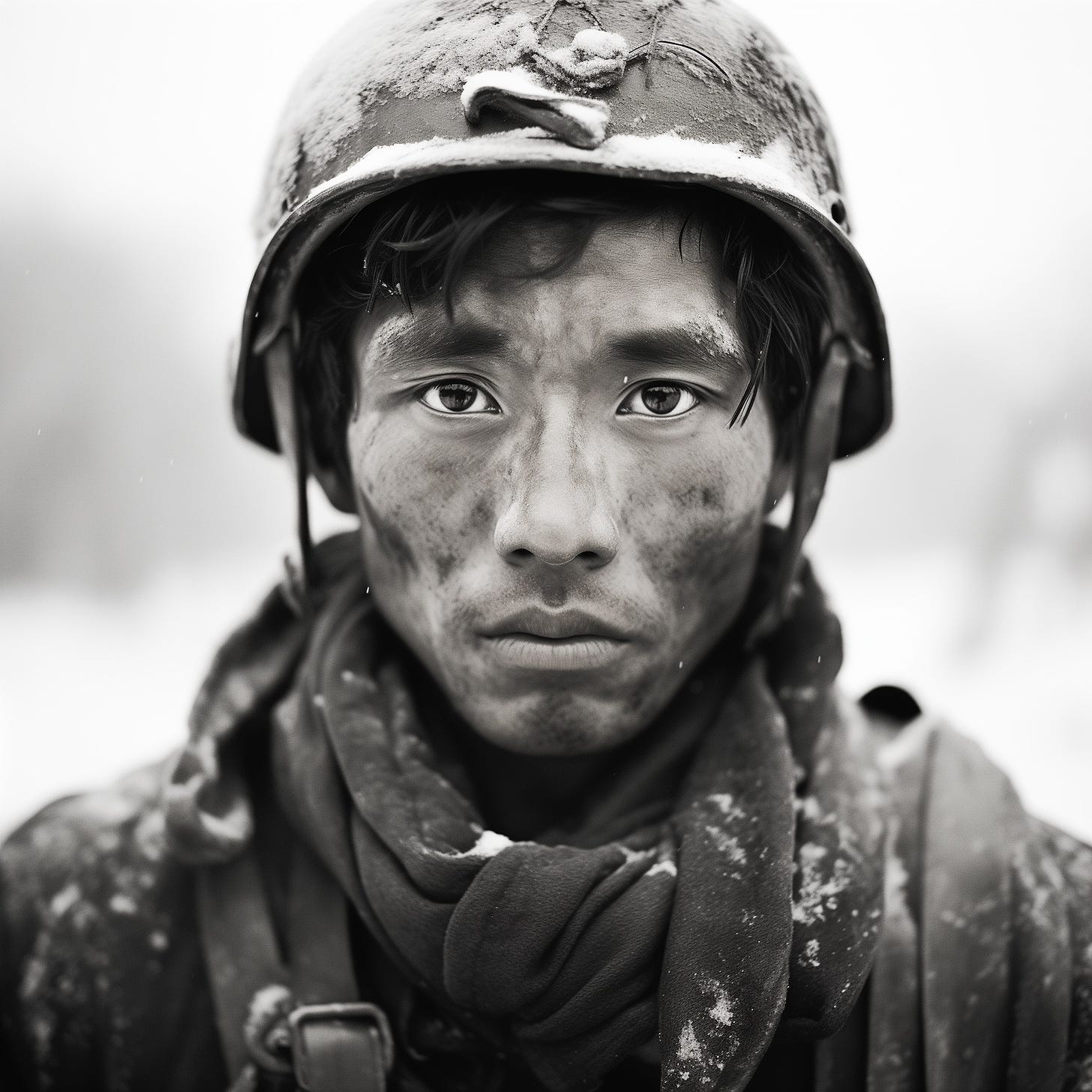 A young Japanese soldier during World War II in Siberia