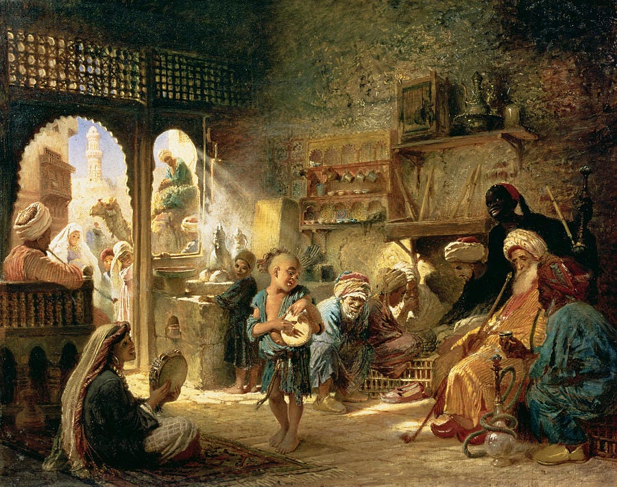 Coffee House In Cairo, 1870s Painting by Konstantin Egorovich Makovsky -  Pixels