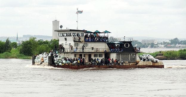 Ferry on the Congo River