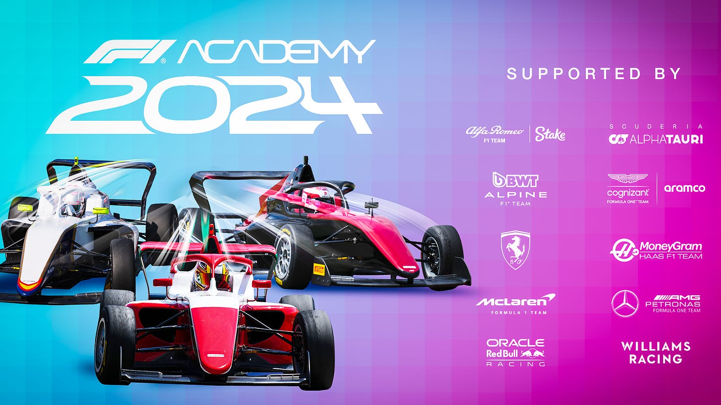 All 10 Formula 1 teams will have F1 Academy drivers and liveries for the  2024 season | Formula One World Championship Limited