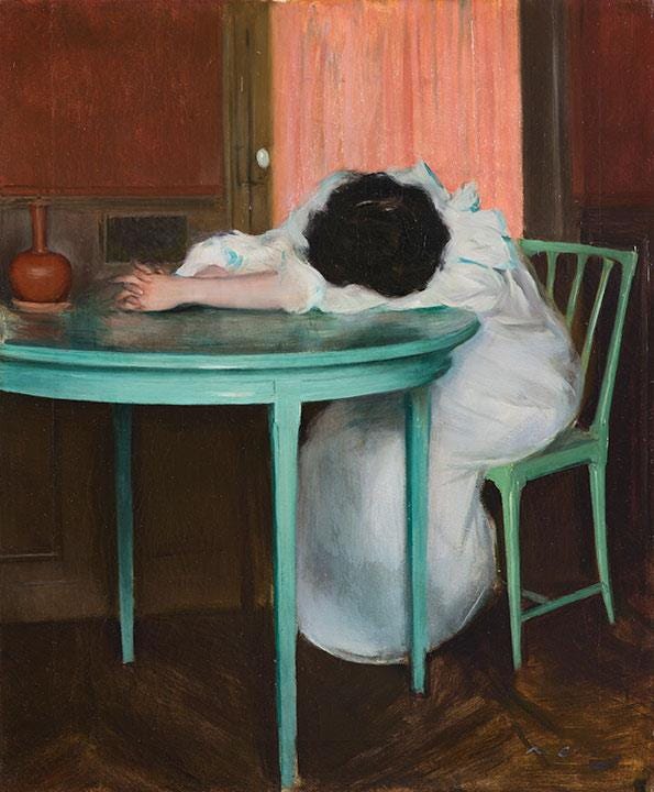 Ramon Casas, Cansada, ca 1895-1900. | ArteHabitat Ramon Casas, Cansada, ca 1895-1900. | ArteHabitat