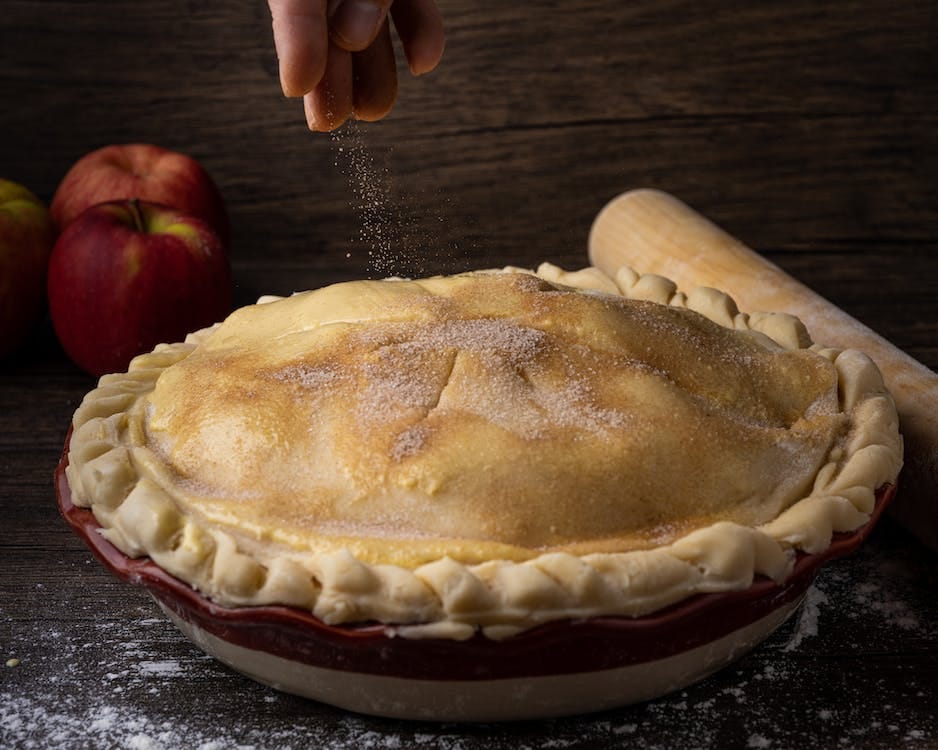 Free Apple Pie on Brown Wooden Table Stock Photo
