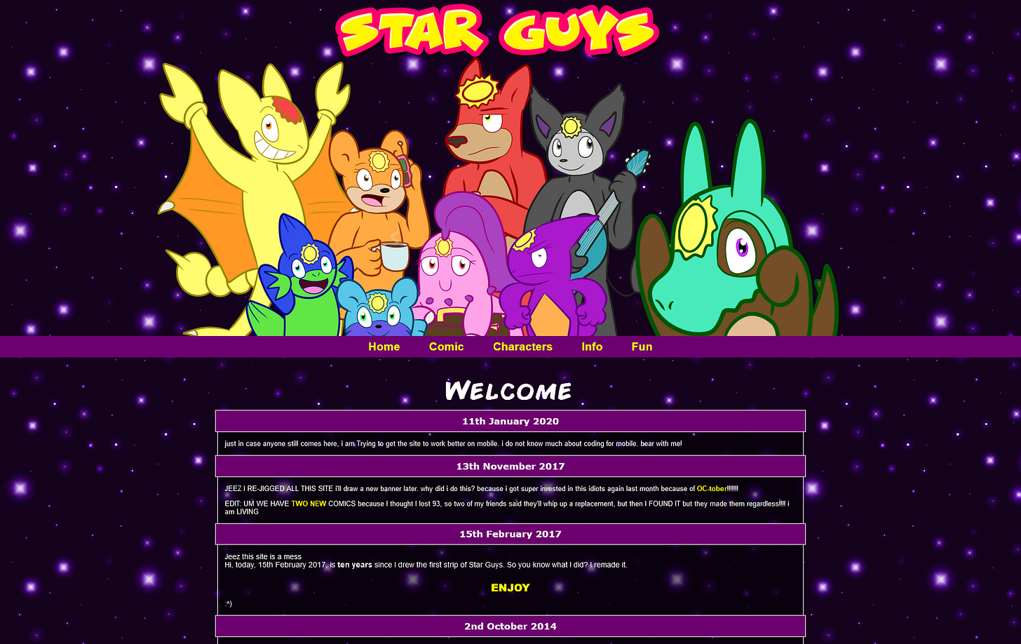 Star Guys layout, as of May 2024