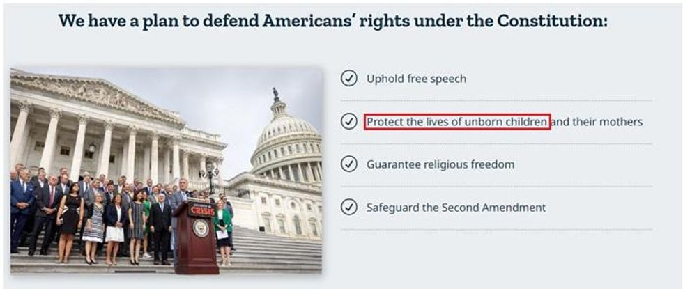 We have a plan to defend Americans' rights under the Constitution: (1) Uphold free speech (2) Protect the lives of unborn children and their mothers (3) Guarantee religious freedom (4)  Safeguard the Second Amendment