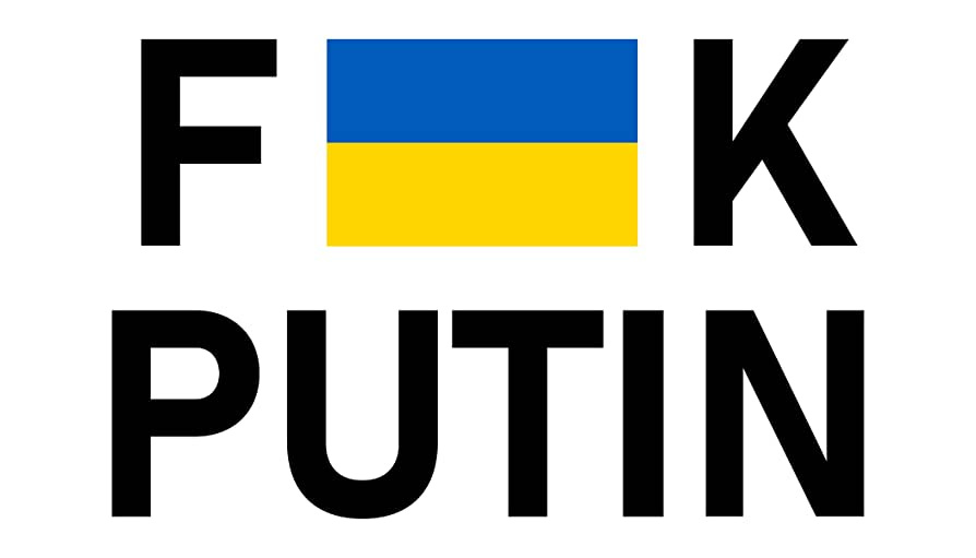 Amazon.com: Fuck Putin Bumper Sticker Featuring the Ukraine Flag : Handmade  Products