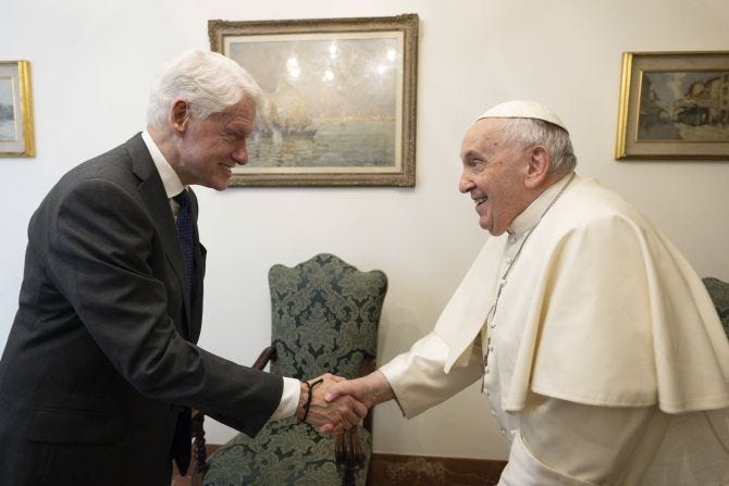 Bill Clinton e papa Francesco