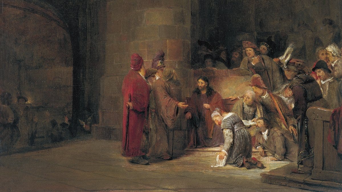 Christ and the Woman Taken in Adultery - Gelder, Aert de. Museo Nacional  Thyssen-Bornemisza