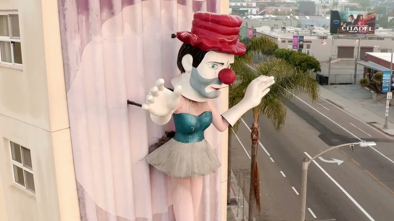 Clownerina - The Ballerina Clown of Venice Beach | Drone Footage B-roll -  YouTube