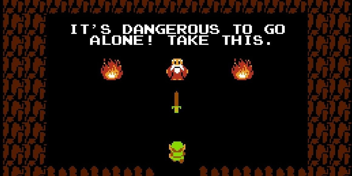 Where Does The It's Dangerous To Go Alone, Take This Meme Come From?