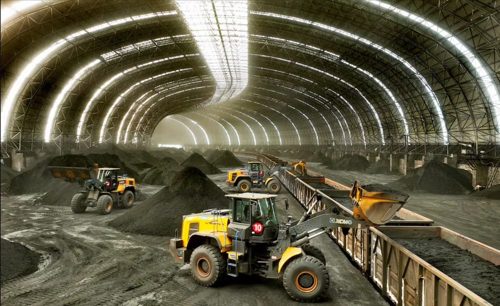 Coal deposits for the Shijiazhuang thermal power plants. Source: Getty Image