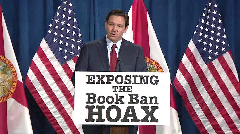 Gov. Ron DeSantis: Florida banning books is a 'nasty' hoax