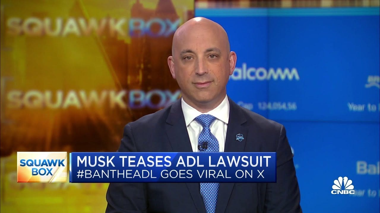 ADL CEO Jonathan Greenblatt responds to legal threats from Elon Musk and  rise of antisemitism - YouTube