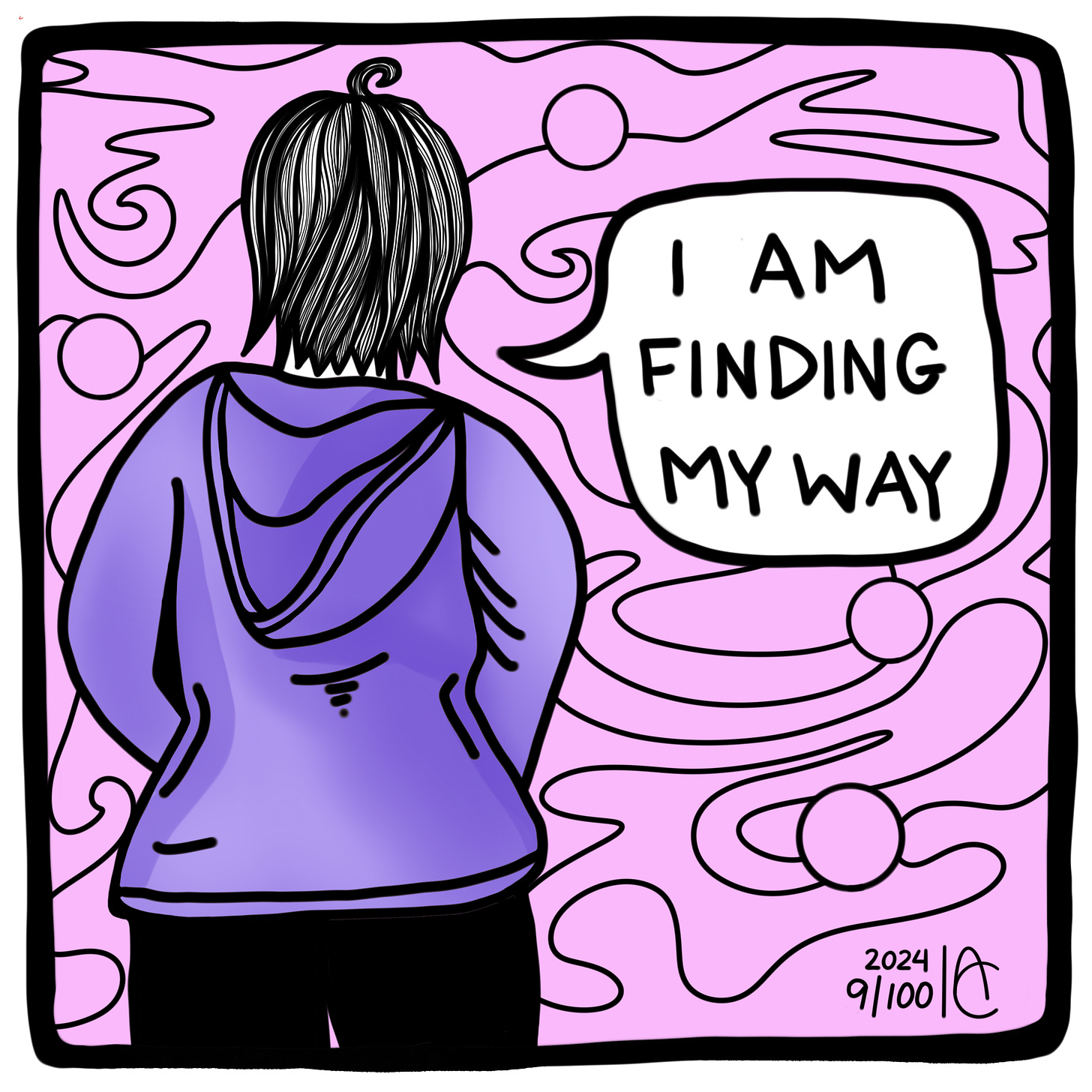 Daily comic affirmations 9/100: I am finding my way.