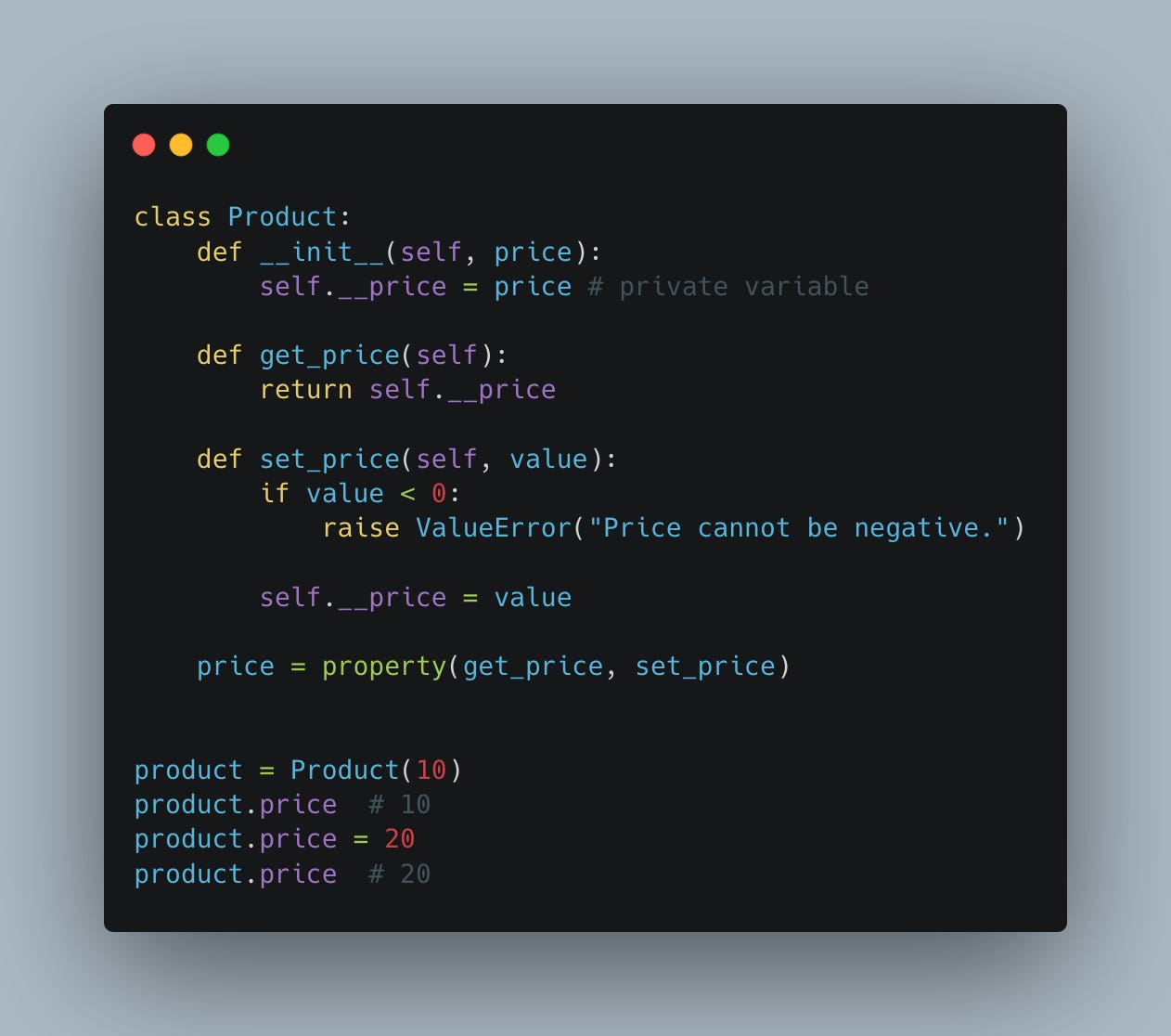 Property Function Example