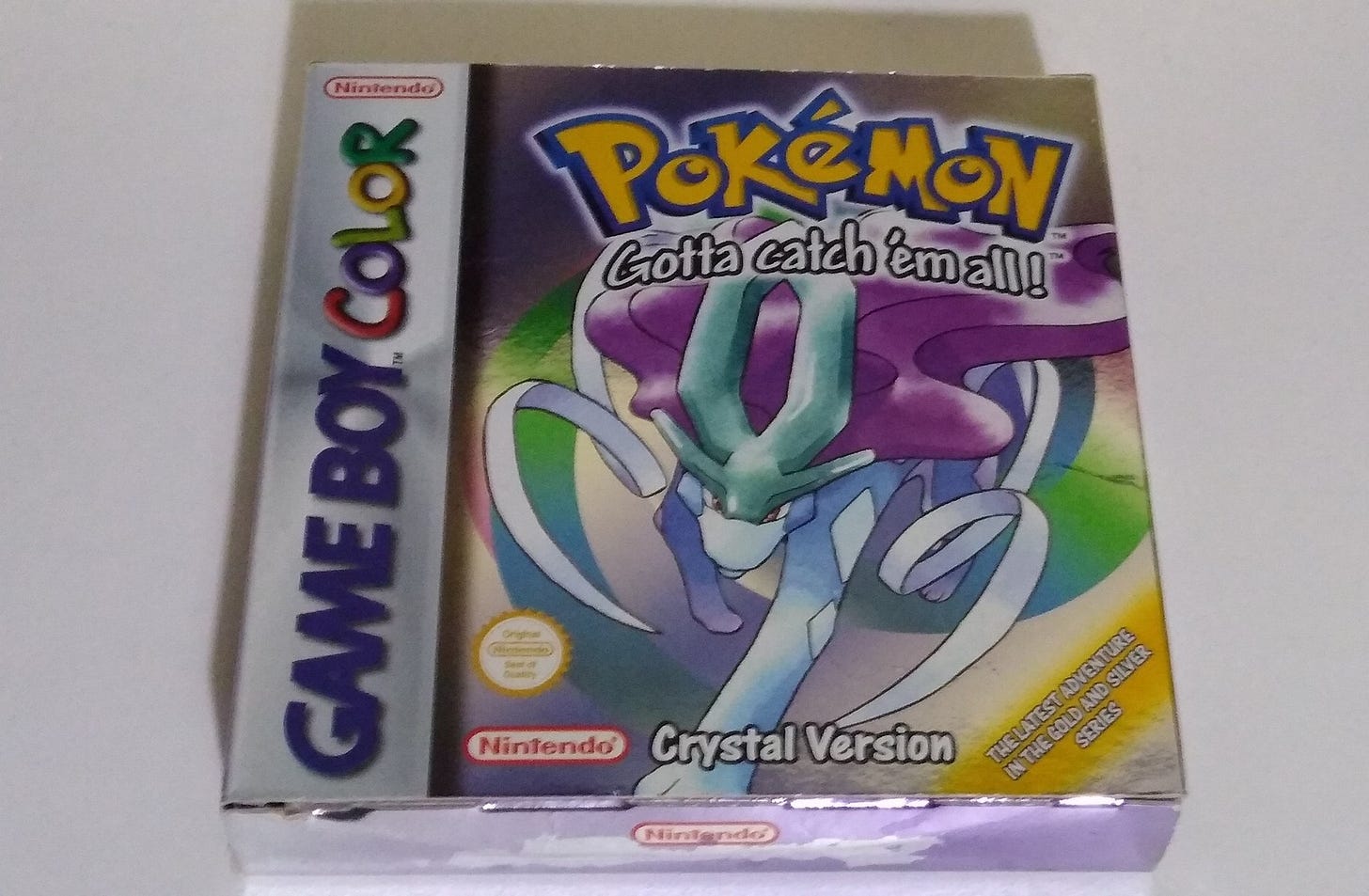 A photograph of my copy of Pokémon Crystal