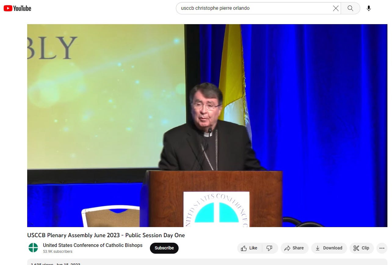 Abp Pierre addresses the spring gathering USCCB