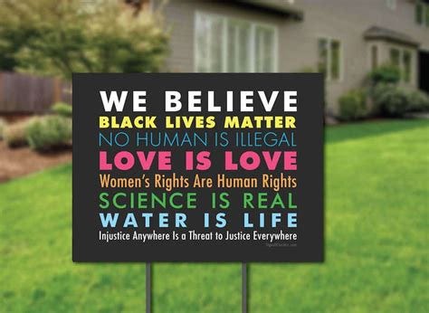 We Believe Yard Sign // 24x18 // 2-sided // the - Etsy
