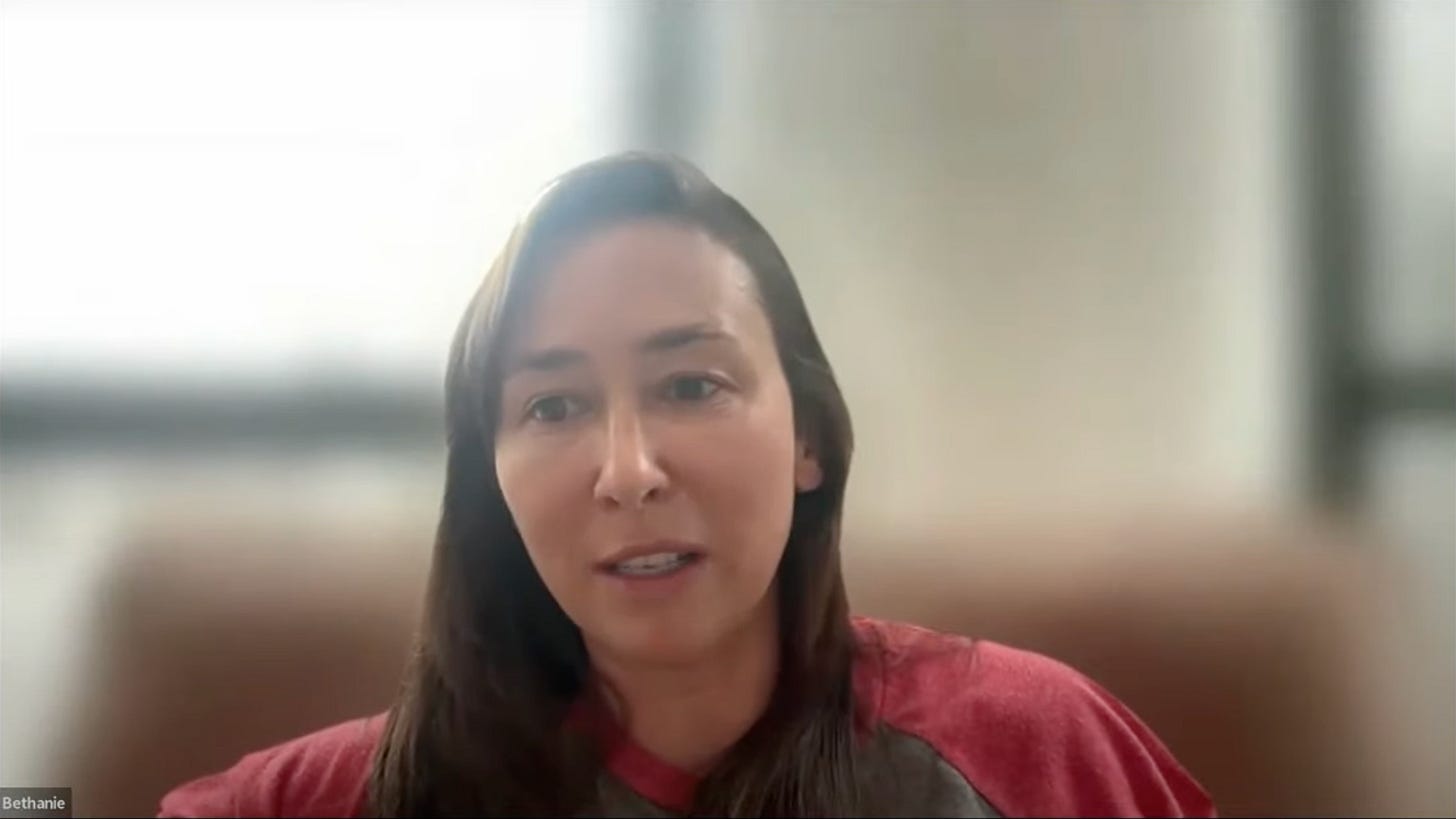 An image of Bethanie Drake-Maples on the Edtech Insiders podcast.