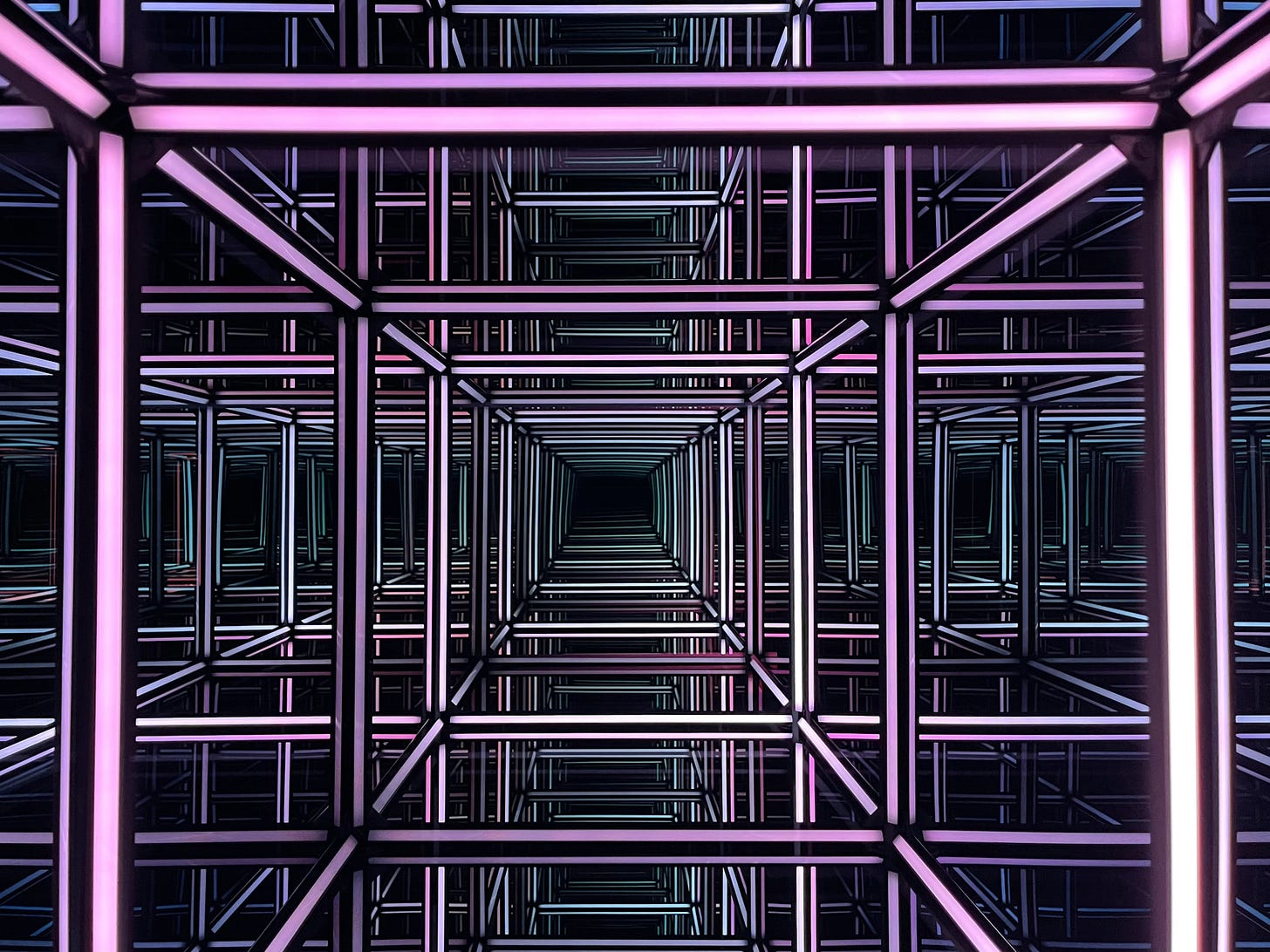 purple and black endless structure