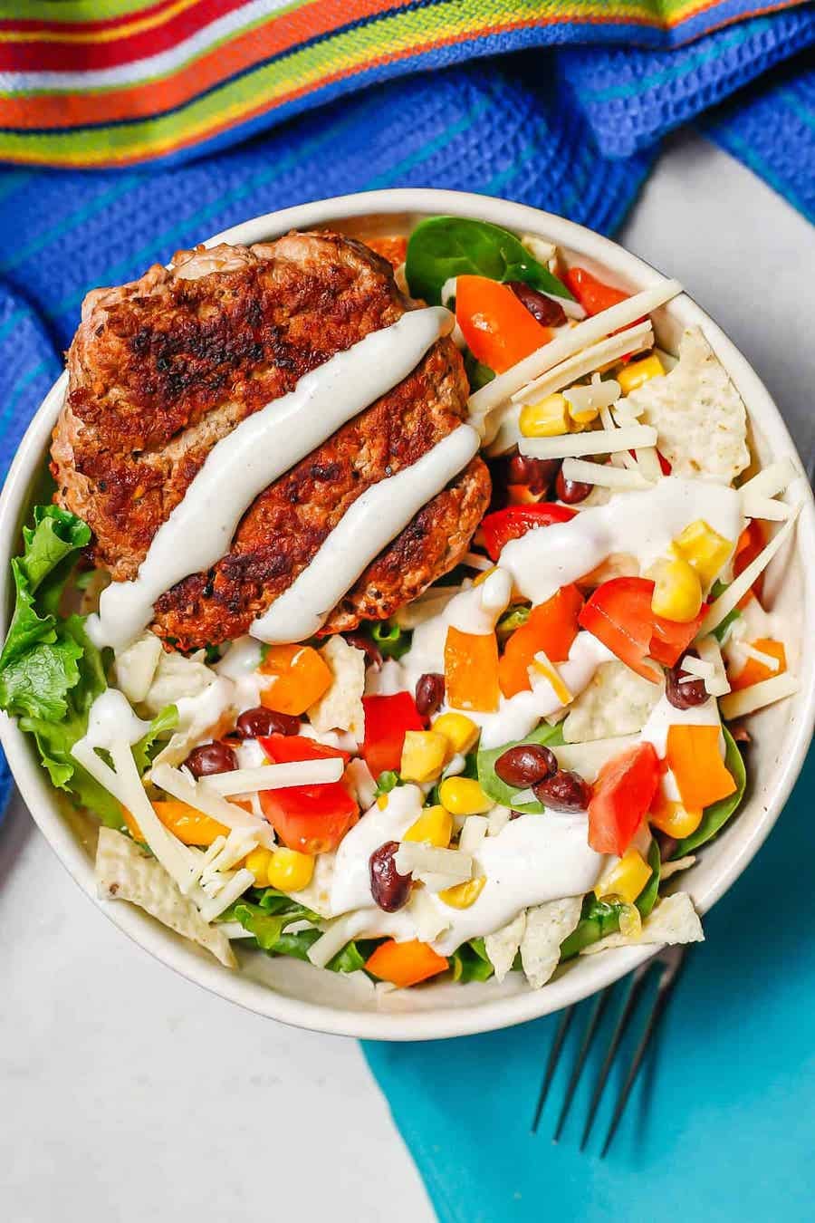 Turkey Burger Salad Bowls | Recipes Perfect for Spring Turkey Burger Salad Bowls | Recipes Perfect for Spring